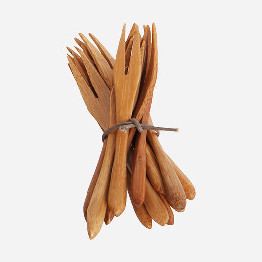 Gabel, Bambus, klein, L 9.5cm