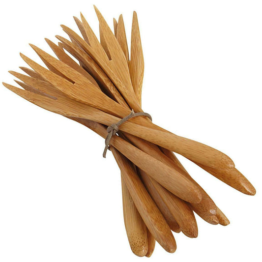 Gabel, Bambus, groß, L 14cm